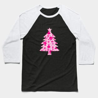 Barbie Pink Christmas Tree Baseball T-Shirt